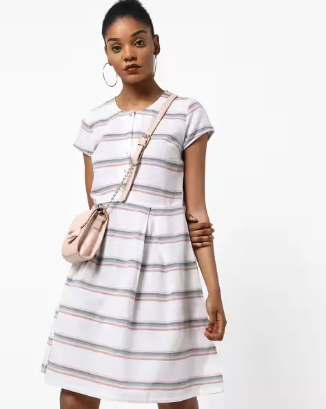 Striped A-line Kurta
