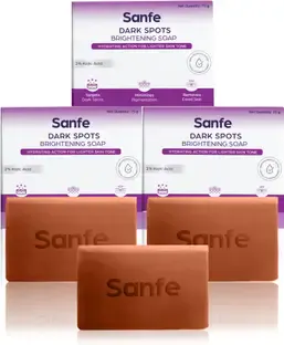 Sanfe Dark Spots Brightening Soap| Prevents Blemishes| 75gm - 3 pcs