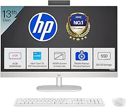 HP All-in-One, 13th Gen Intel Core i3-1315U (8GB DDR4, 512GB SSD) IPS,300 nits, Anti-Glare, FHD, 27''(68.6cm), Win11, M365* Office 24, Shell White, 6.42kg, FHD IR tilt Camera, 27-cr0902in/cr0906in