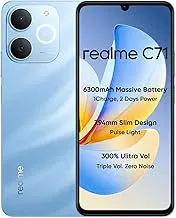 realme C71 4G Smartphone 6GB+128GB,6.745 inch Screen, 90Hz Eye Comfort Display, 6300mAh Battery, 37MP Cameras, Unisoc T7250 Chip, IP54, Sea Blue