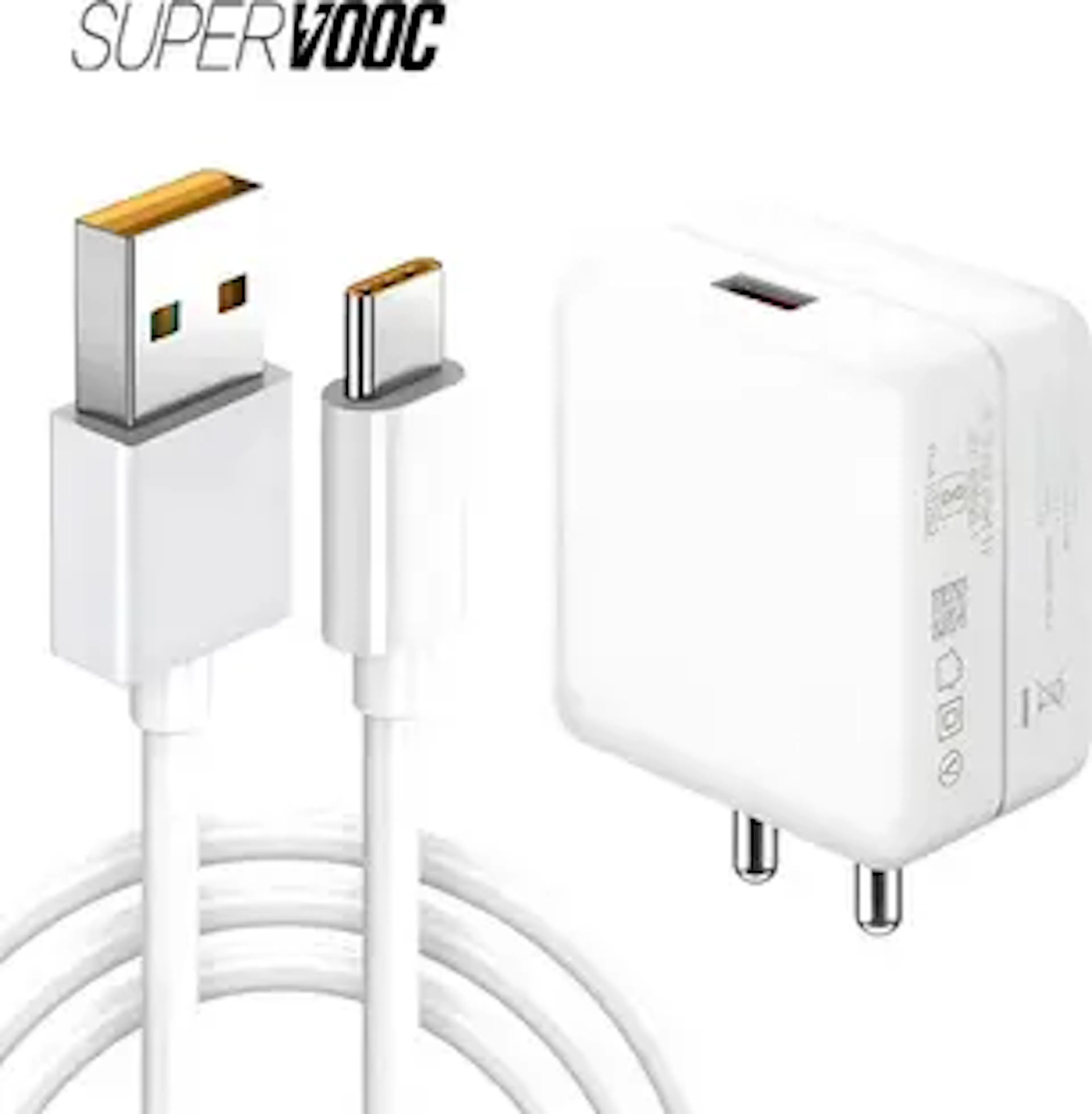 MAK 65 W Supercharge 6 A Wall Charger for Mobile with Detachable Cable