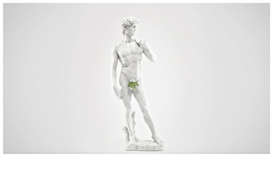 An image of the Statue of David used for a marketing video