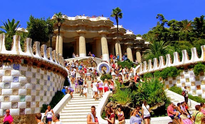 barcelona in july - park guell