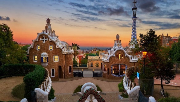 barcelona at night - park guell