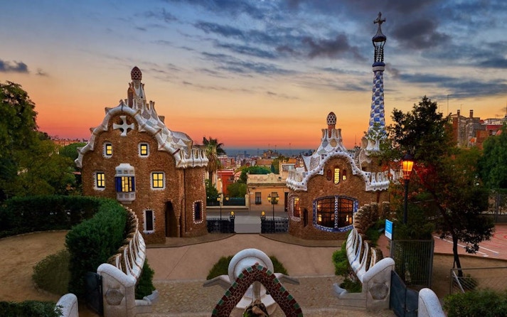 barcelona in august - park guell