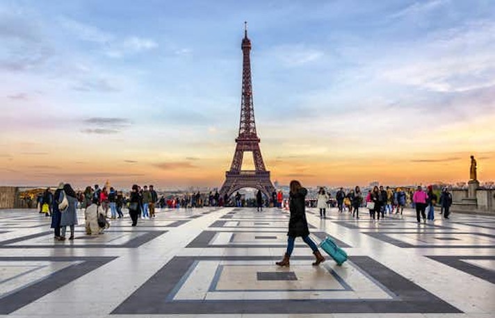 Vista de la Torre Eiffel desde la Plaza del Trocadero