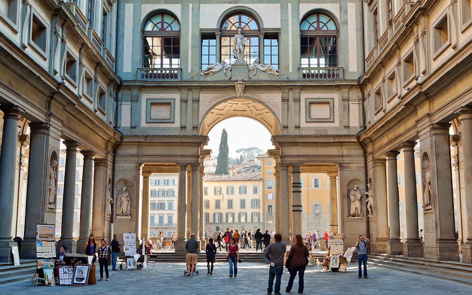 De Uffizi Gallery bereiken