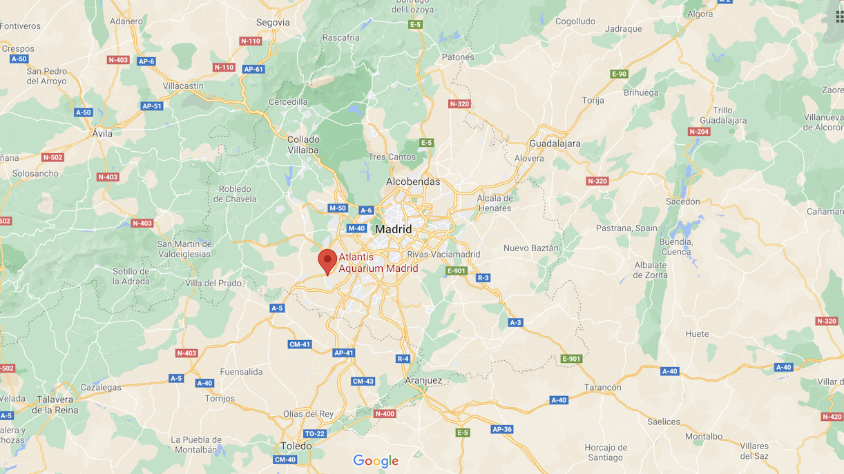 Localização Aquário Atlantis