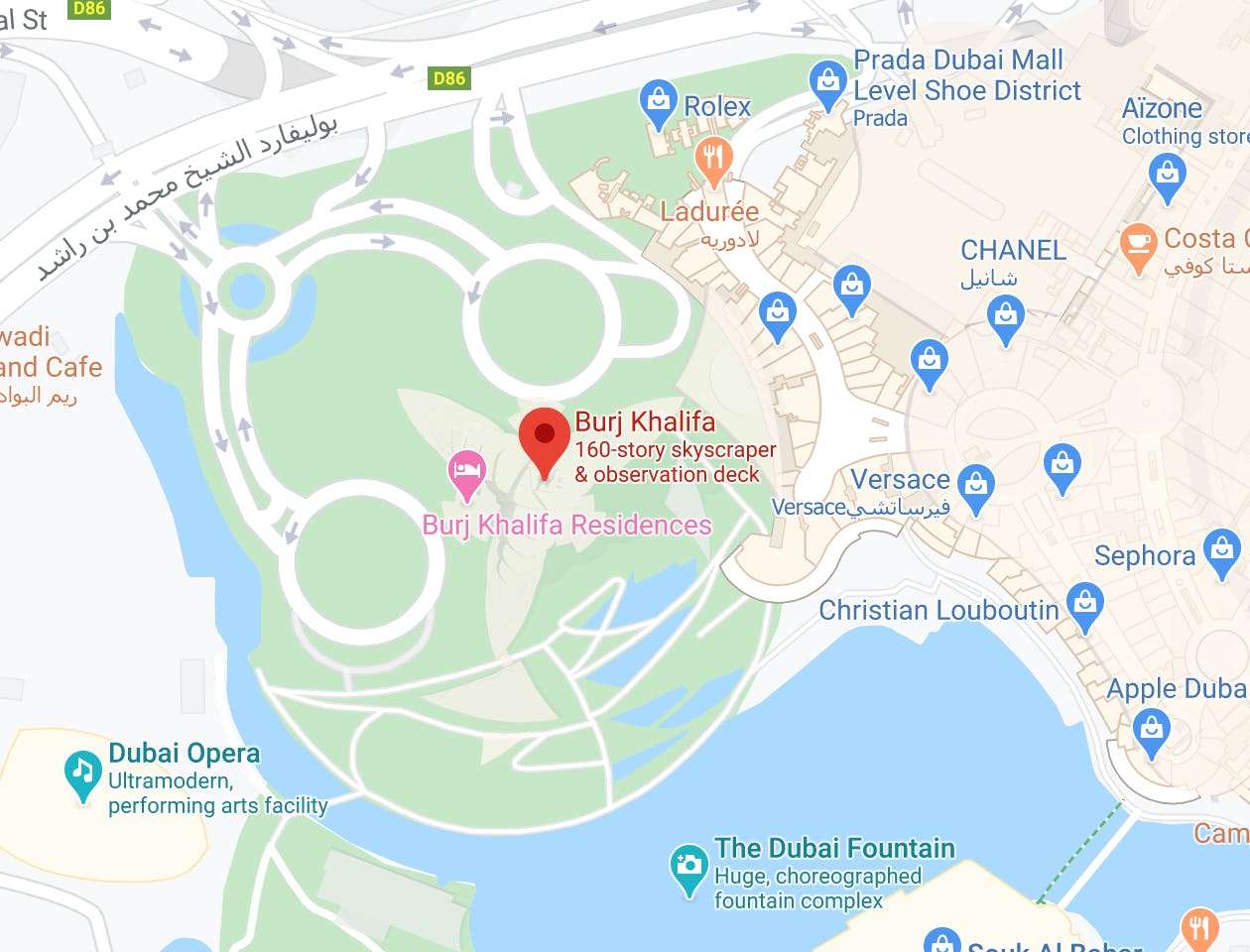 Dubai Burj Khalifa Map Getting To Burj Khalifa: Burj Khalifa Location, Entrances, Best Transport  Options And More
