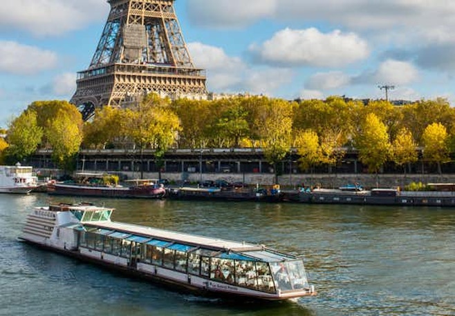View of Eiffel Tower from Seine River