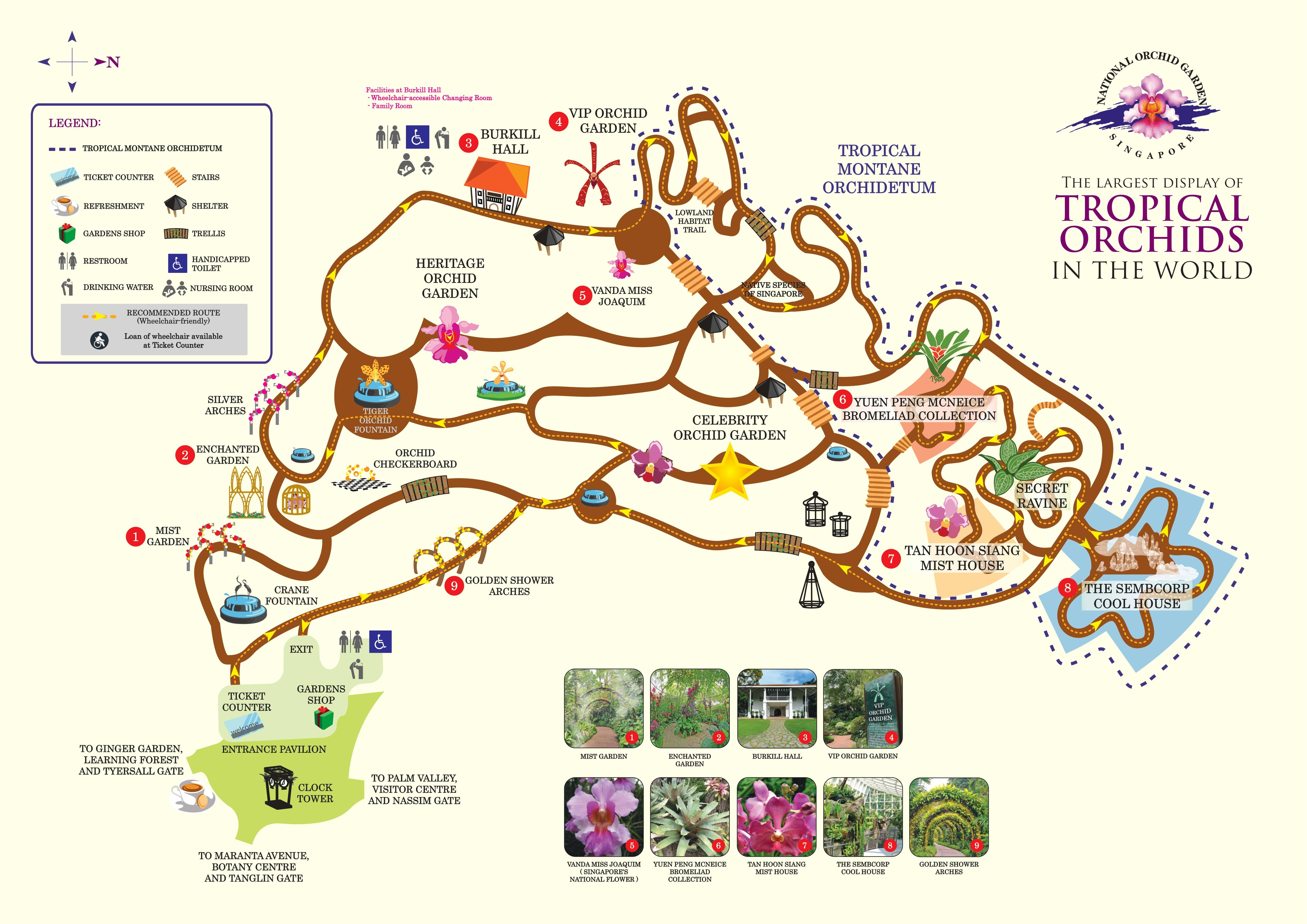 National Orchid Garden Map