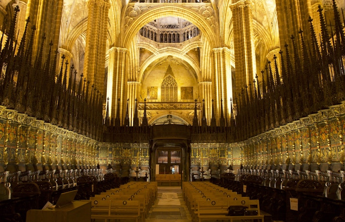 Inside Barcelona Cathedral
