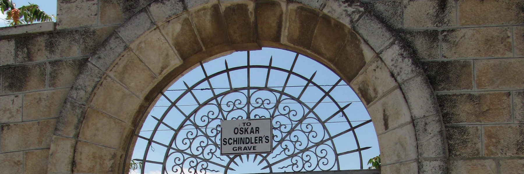 gate leading to oskar schindler's grave in Jerusalem