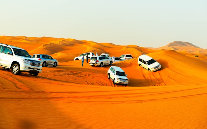 Wüstensafari Dubai abends