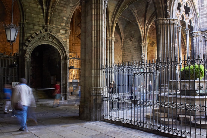 Inside Barcelona Cathedral