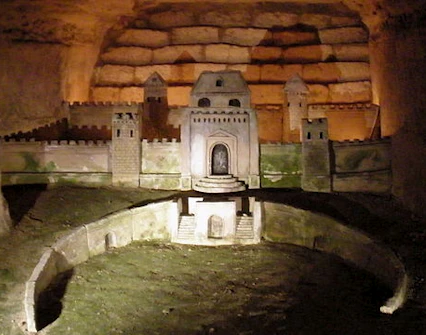 paris catacombs tour - port mahon sculpture
