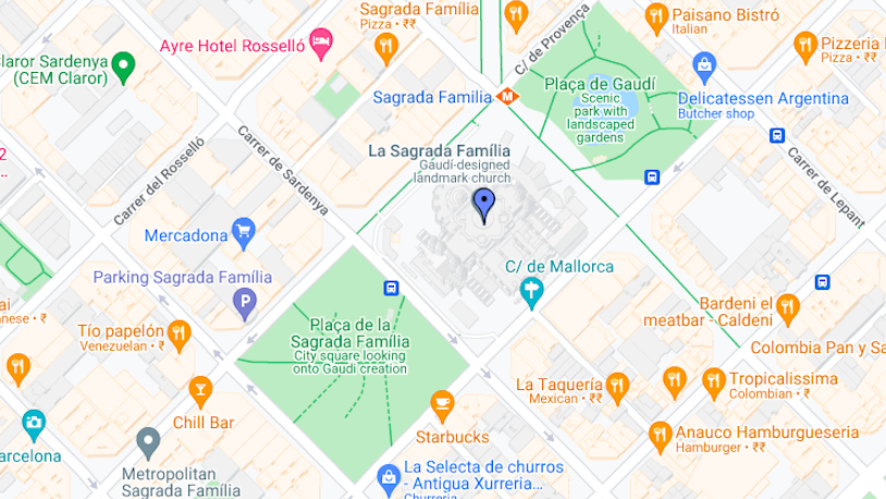 About Sagrada Familia Barcelona, Location