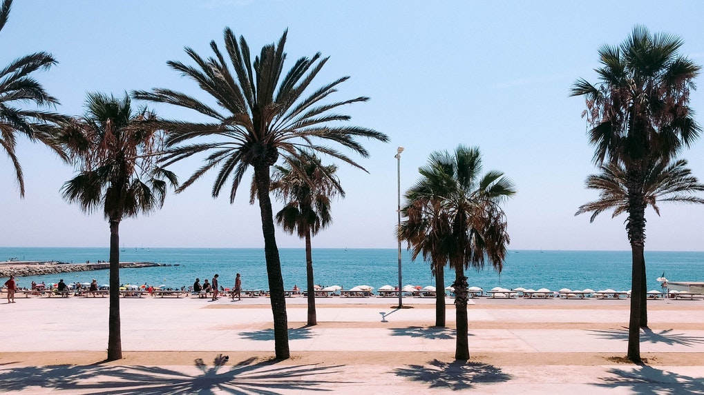 barcelona in july - beach