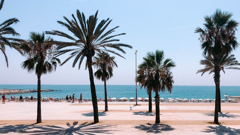 barcelona in july - beach
