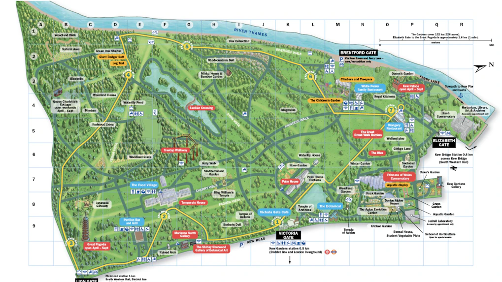 Kew Gardens map