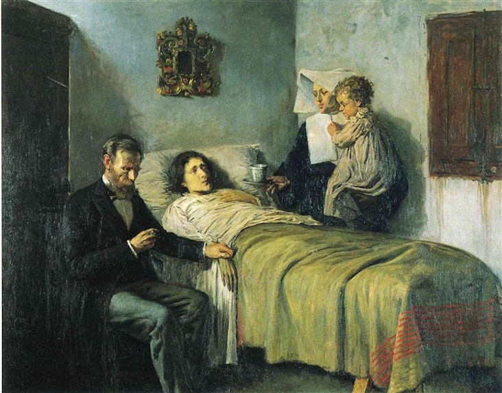 Science and Charity (1897) by Pablo Picasso