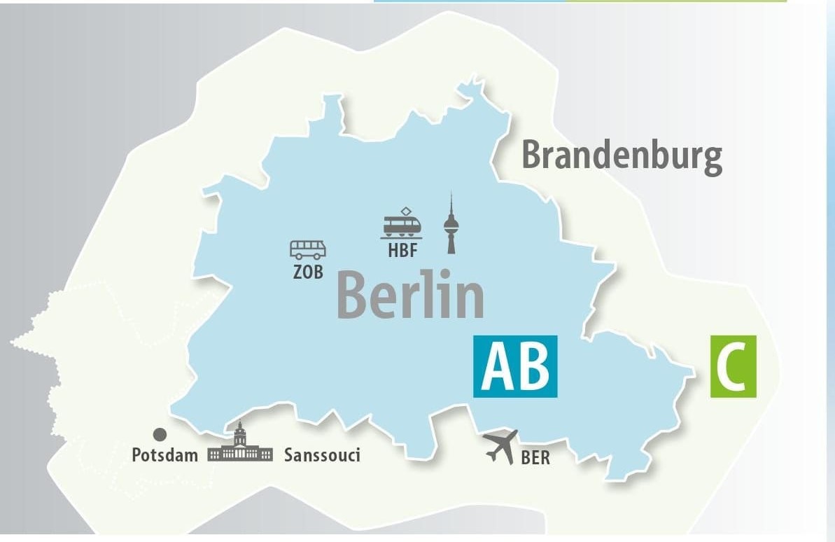 Berlin Public Transportation Zones | ABC Fare Zones