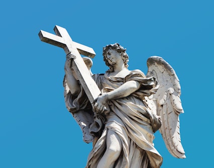 Anjo Ponte Sant'Angelo Angel com cruz