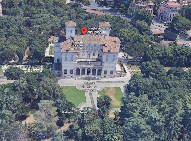 Localização da Galeria Borghese