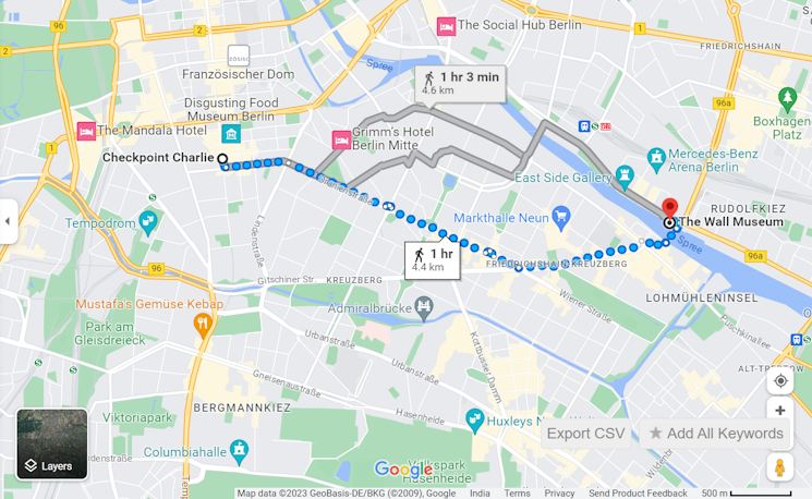 Walking to Berlin Wall Museum
