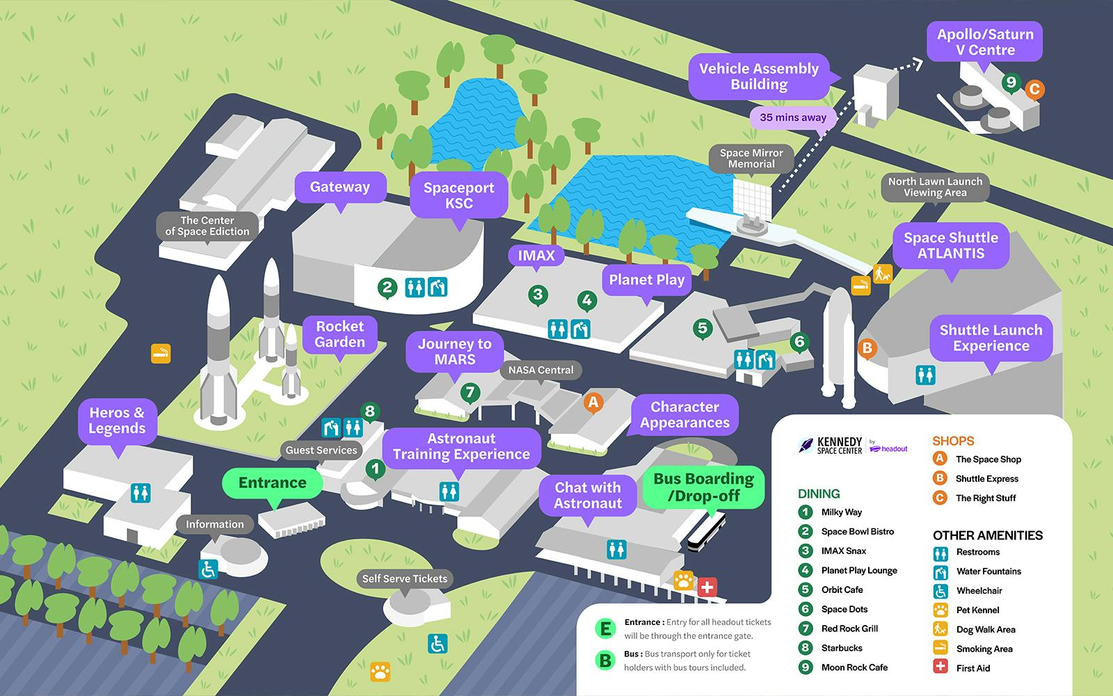 Plan du Centre spatial Kennedy