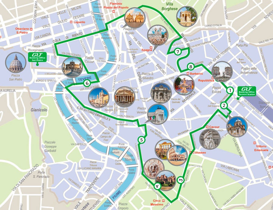 Rome Hop On Hop Off Bus Tours