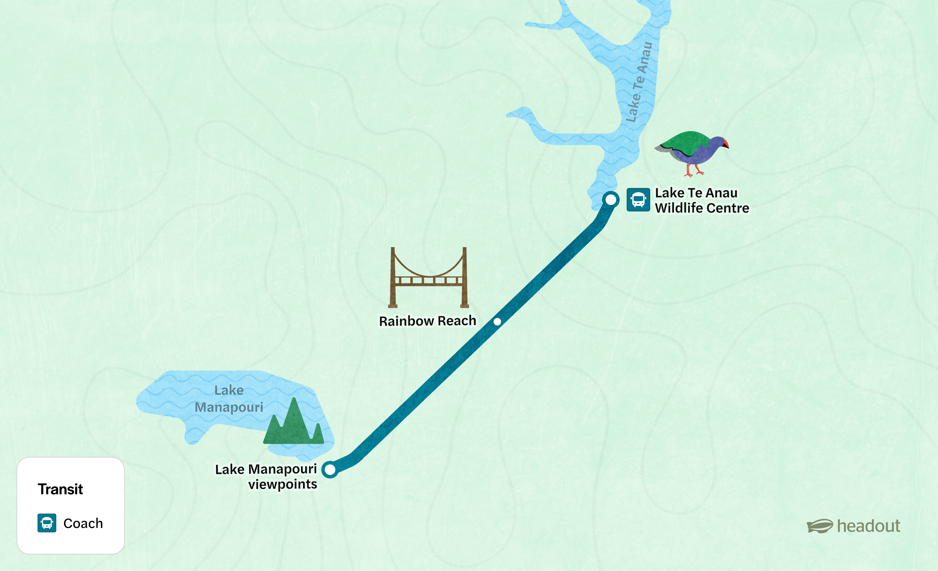 te anau to manapouri route map