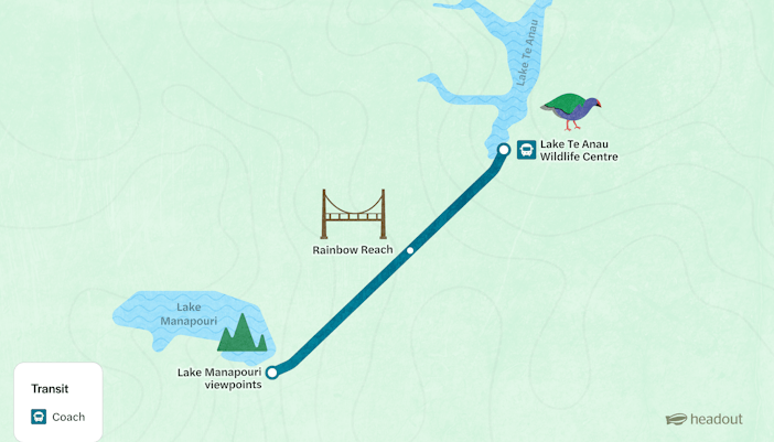 te anau to manapouri route map