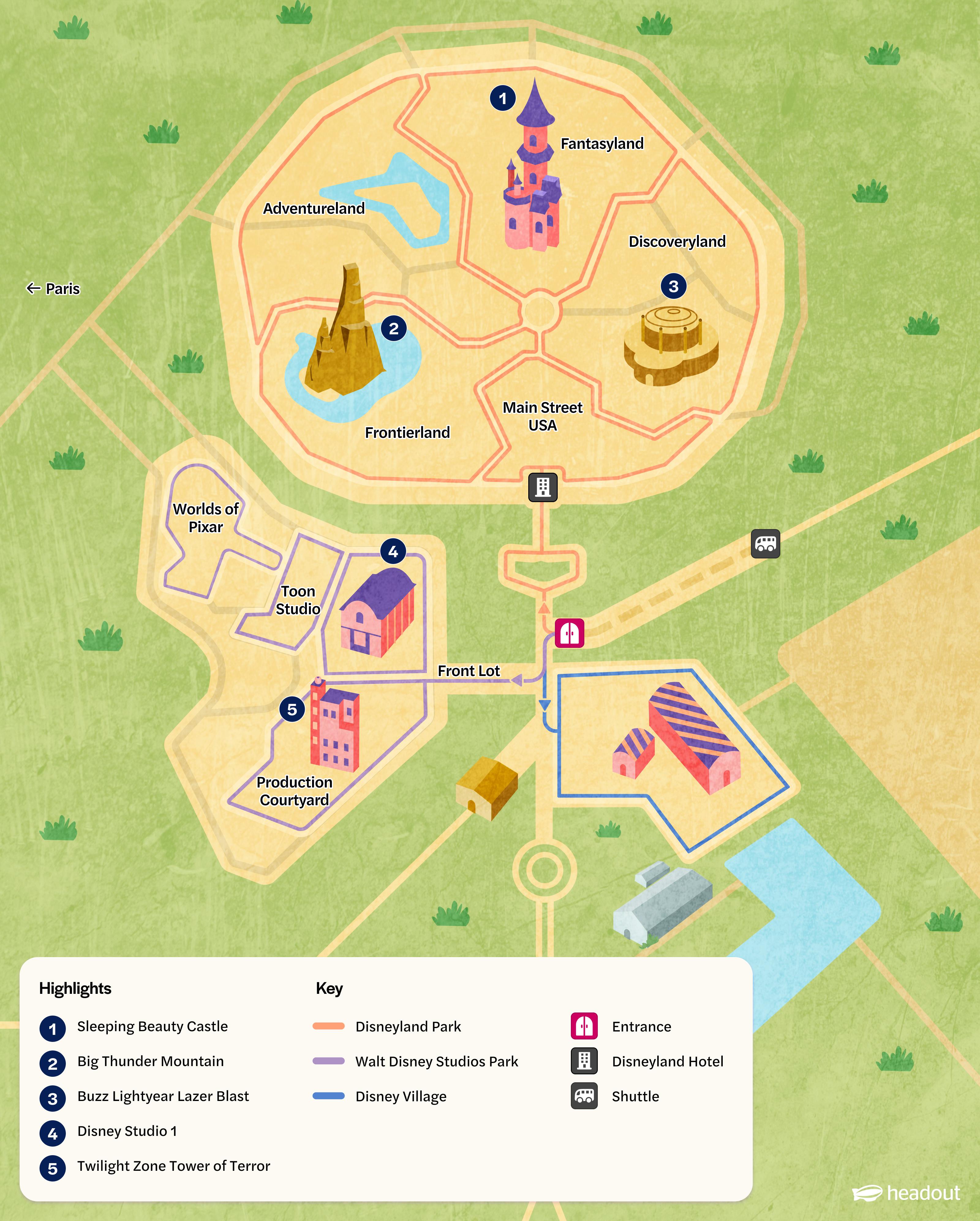 Disneyland Paris Map