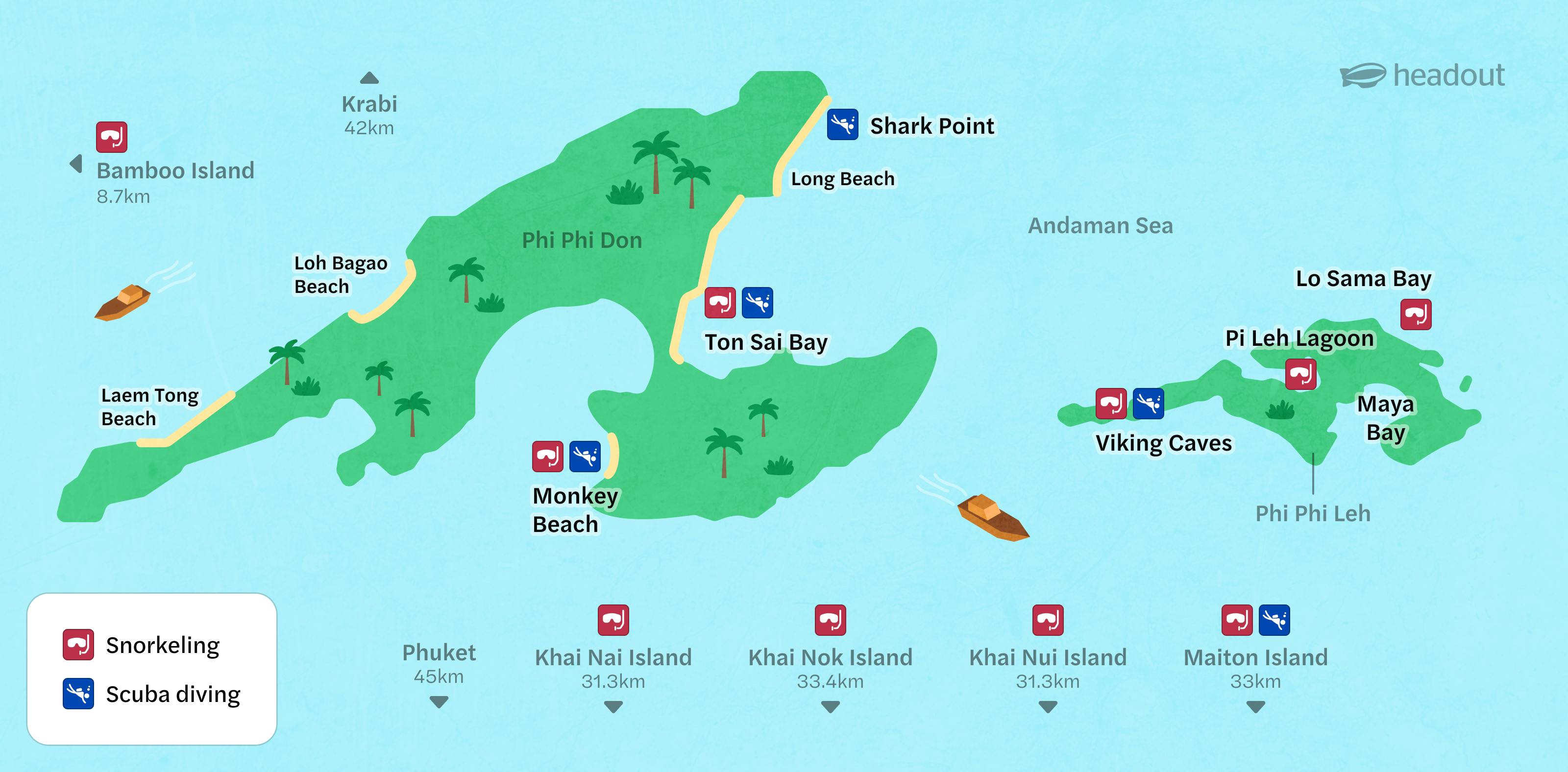 Phi Phi Island map