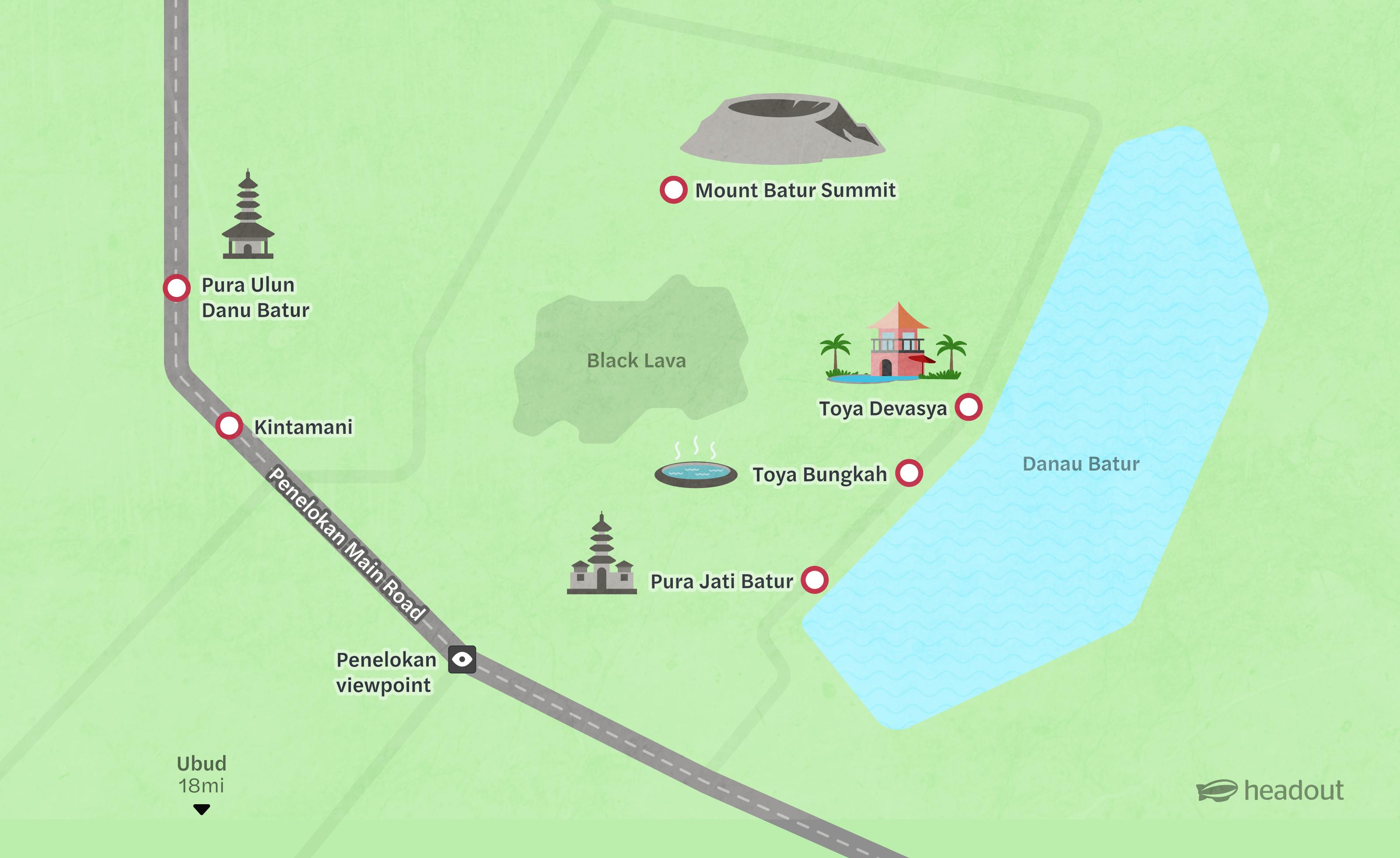 mount batur map