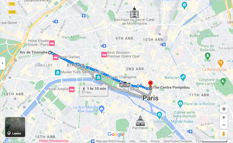 Walking to Centre Pompidou