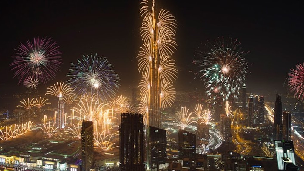 burj khalifa fuochi d'artificio