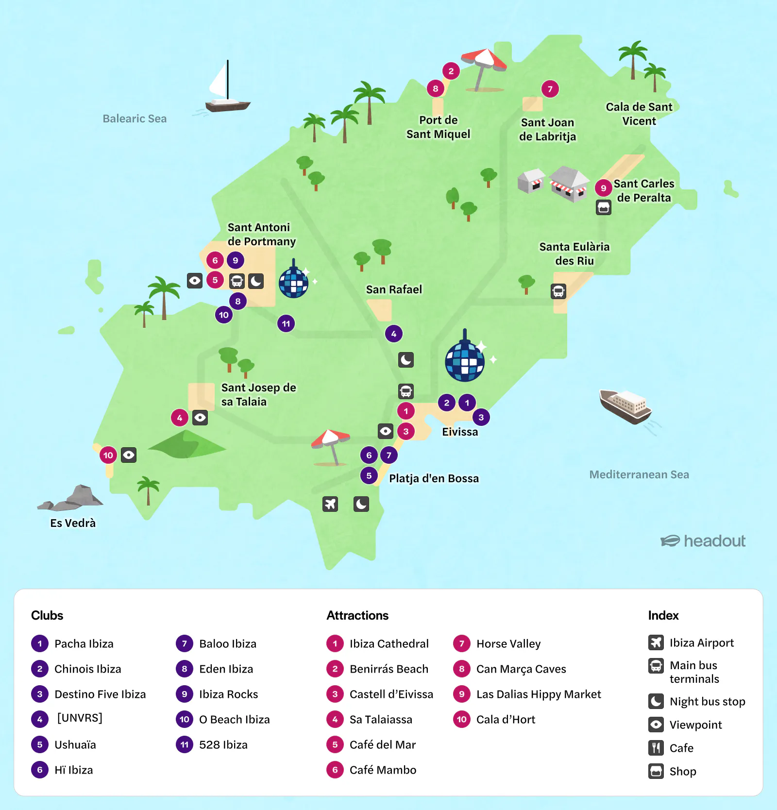 Map of Ibiza