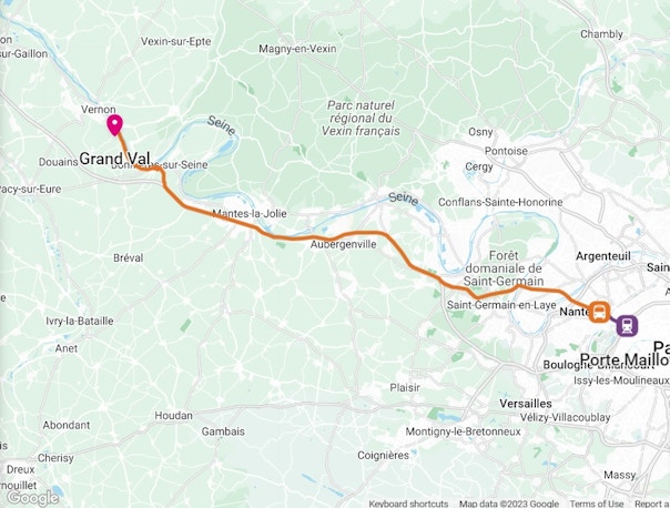 Getting to Giverny Monet's Garden & House via Bus Map