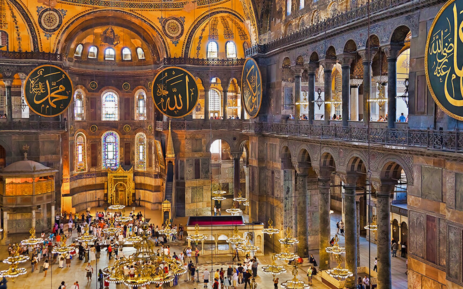 Arches and columns of the Hagia Sophia