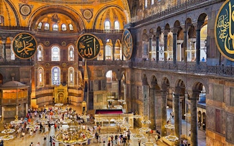 The Weeping Column Inside the Hagia Sophia