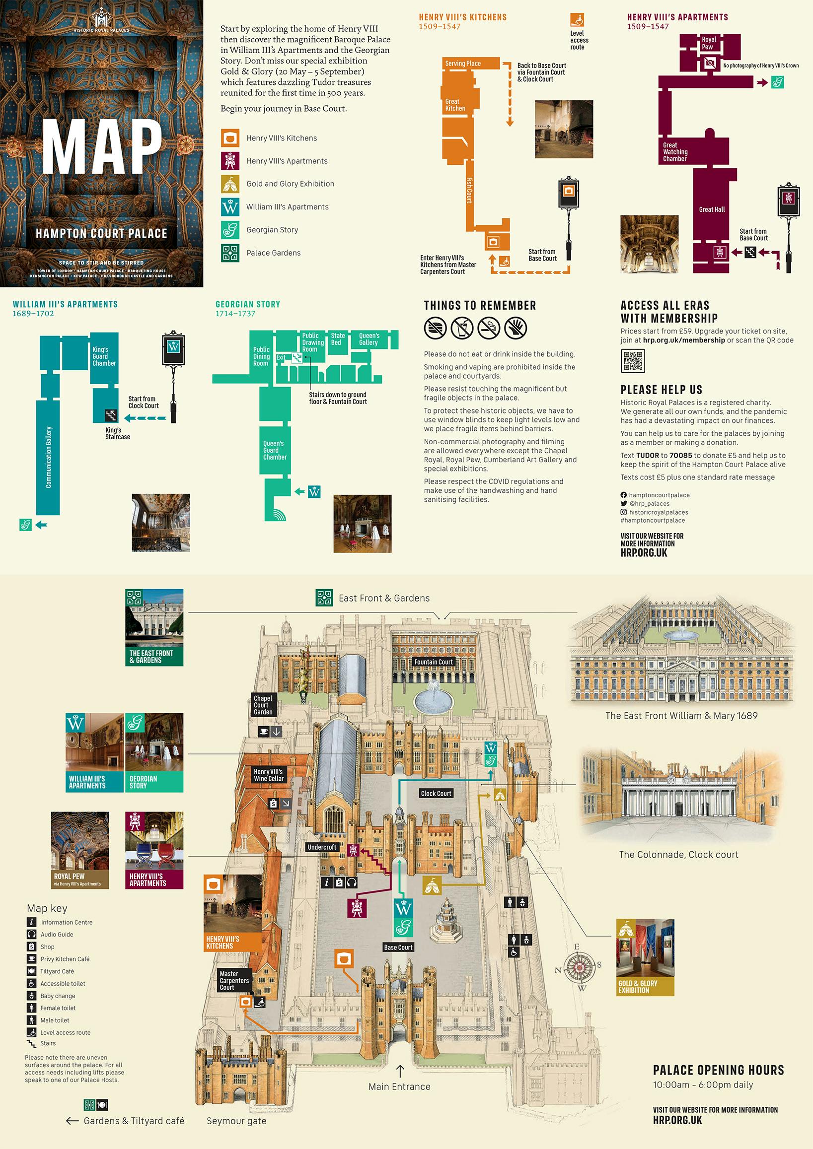 palacio de hampton court mapa