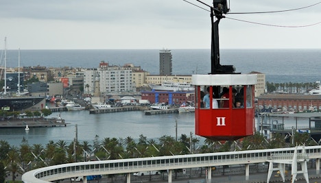 barcelona in november Montjuic Cable Car