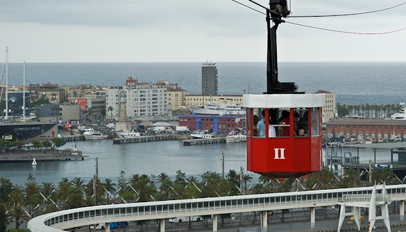 barcelona in february - montjuic cable car