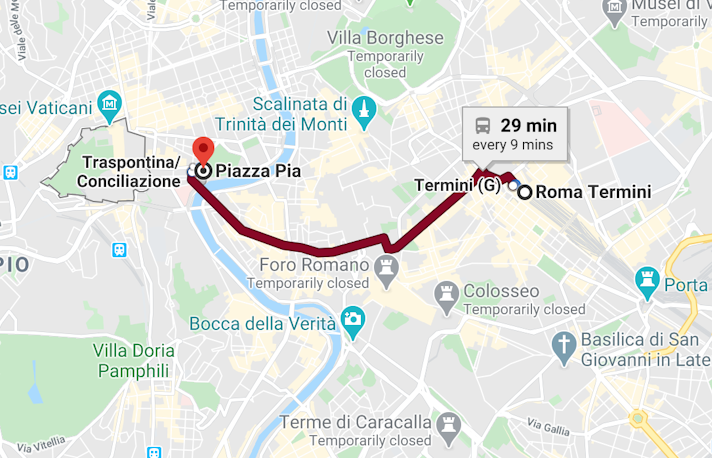 Cómo llegar al Vaticano en autobús
