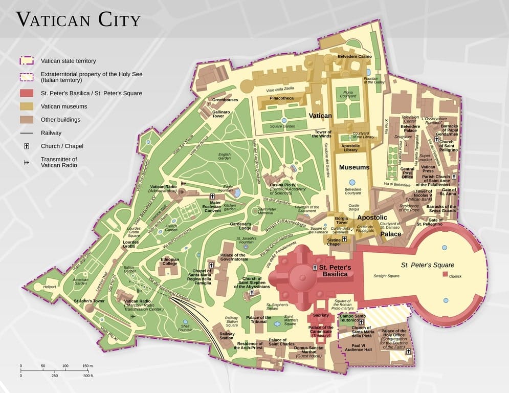 Ciudad del Vaticano Mapa