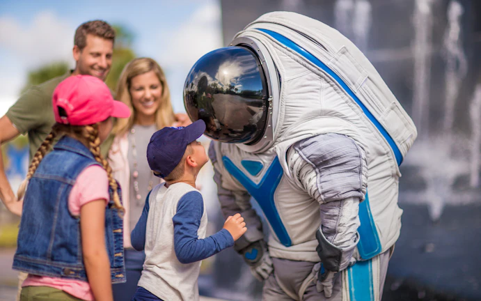 Famille en visite au kennedy space center