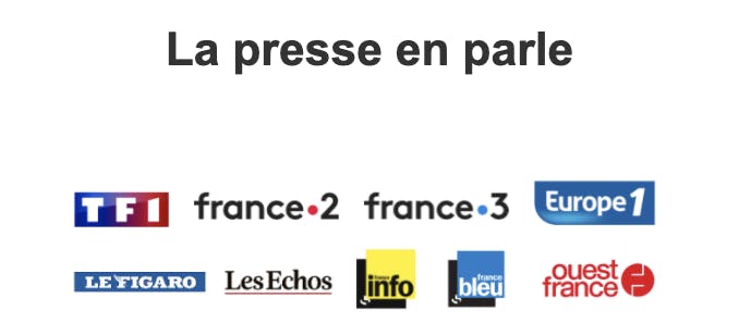 Logos des médias français qui parlent de Mytraffic