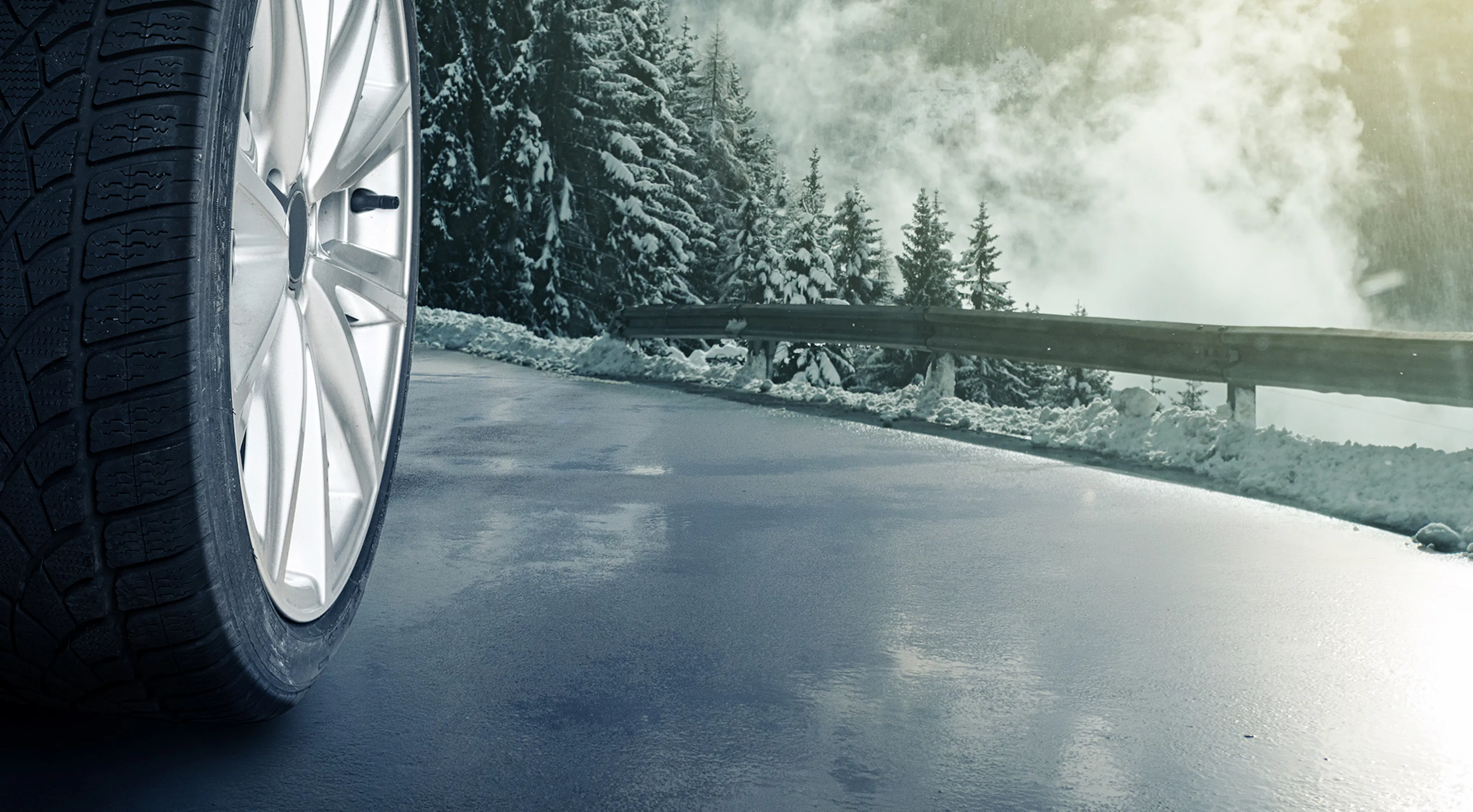 Winterreifen im Schnee
